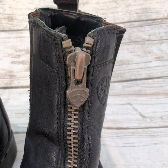 Ariat Black Leather Heritage Breeze Zip Paddock Boots Women Size 7 - Picture 3 of 8